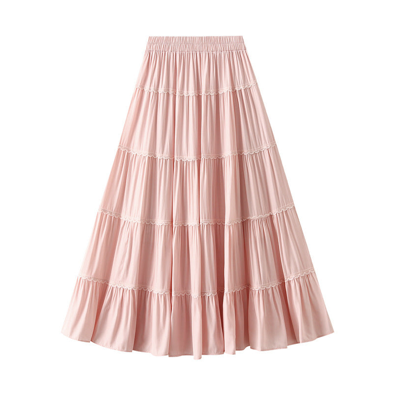 Blush Prairie Tiered Maxi Skirt - 9078_PINK
