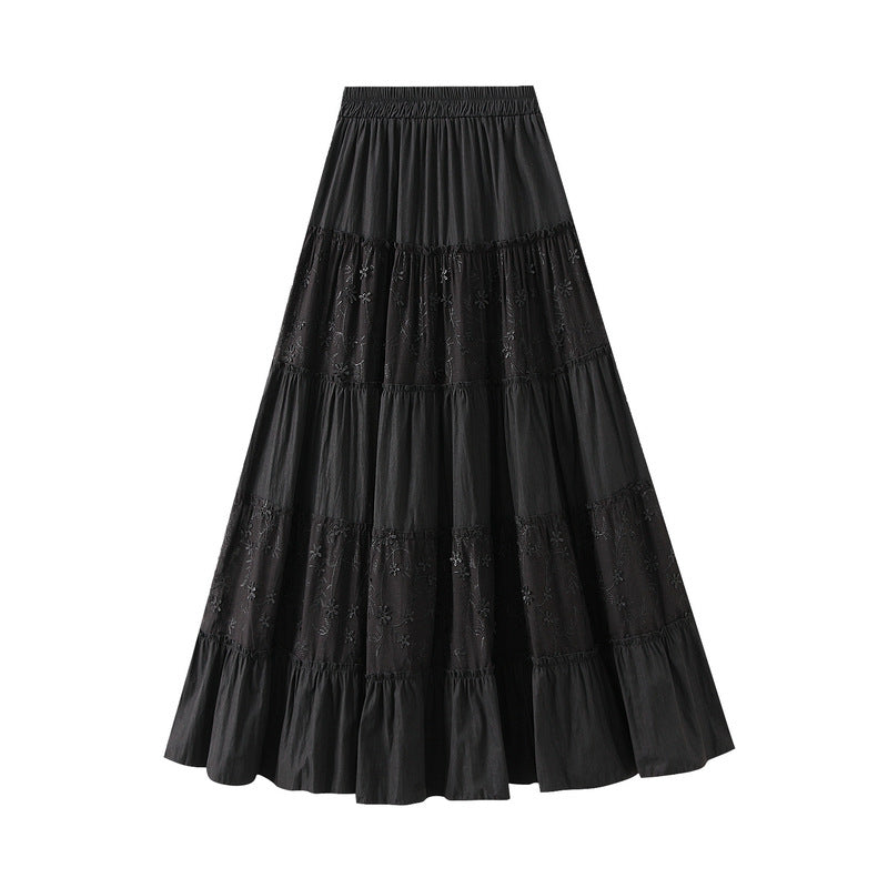 Midnight Bohemian Maxi Skirt - 9095_BLACK