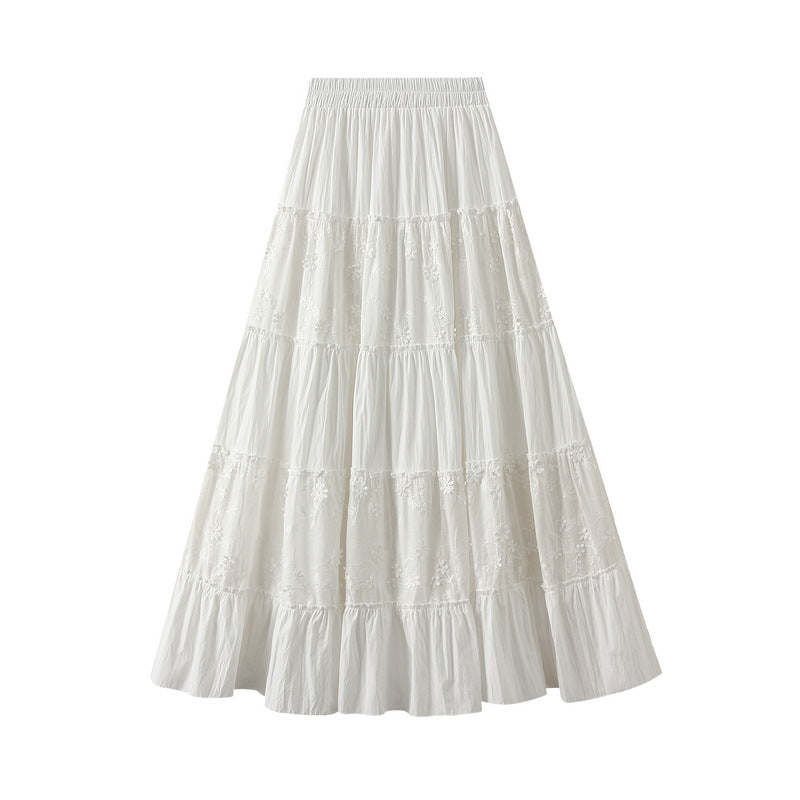 Ivory Prairie Maxi Skirt - 9095_WHITE