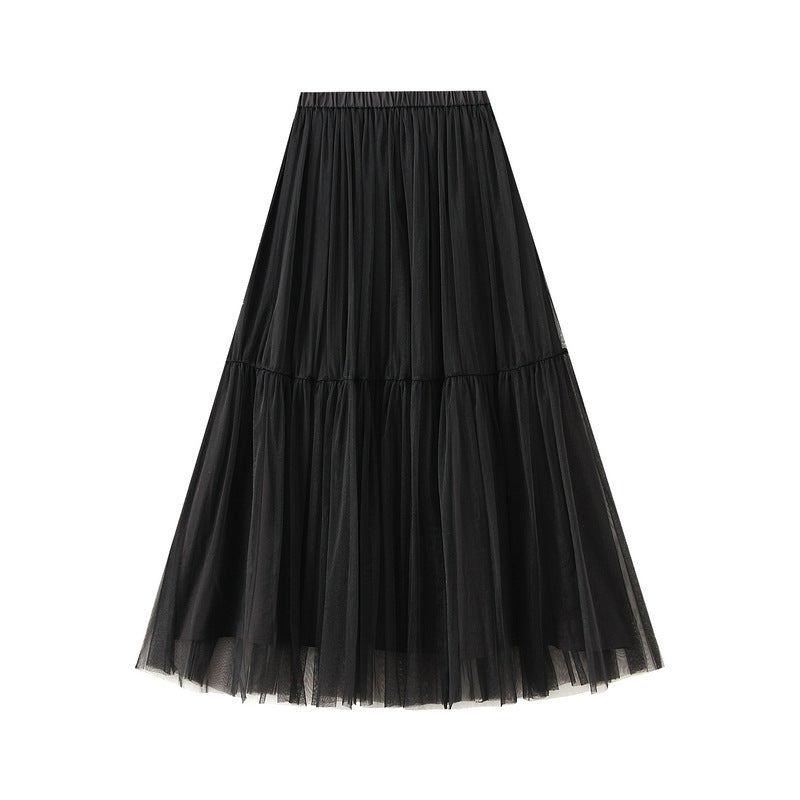 Moonlight Noir Tulle Skirt - 0826_BLACK