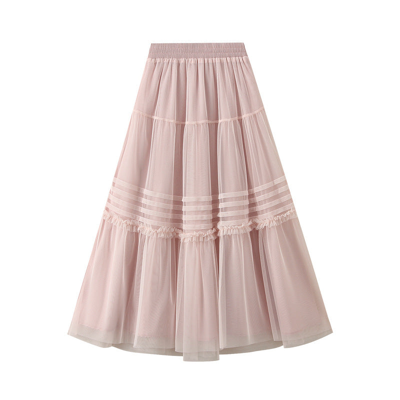 Blush Breeze Tulle Maxi Skirt - 0509_PINK