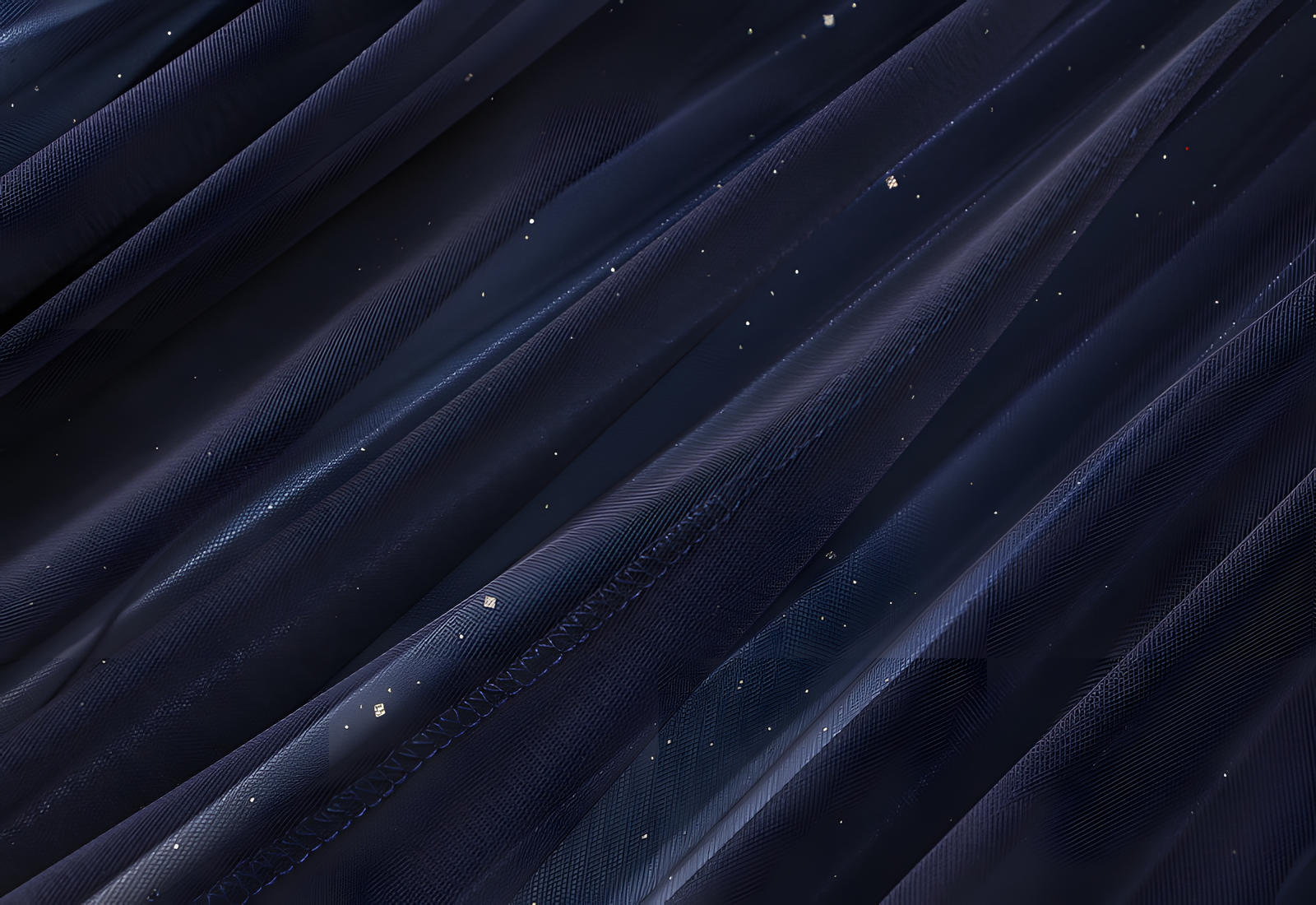 Starry Sky Gradient Pleated Mesh Skirt - D1810_STR_BLUE