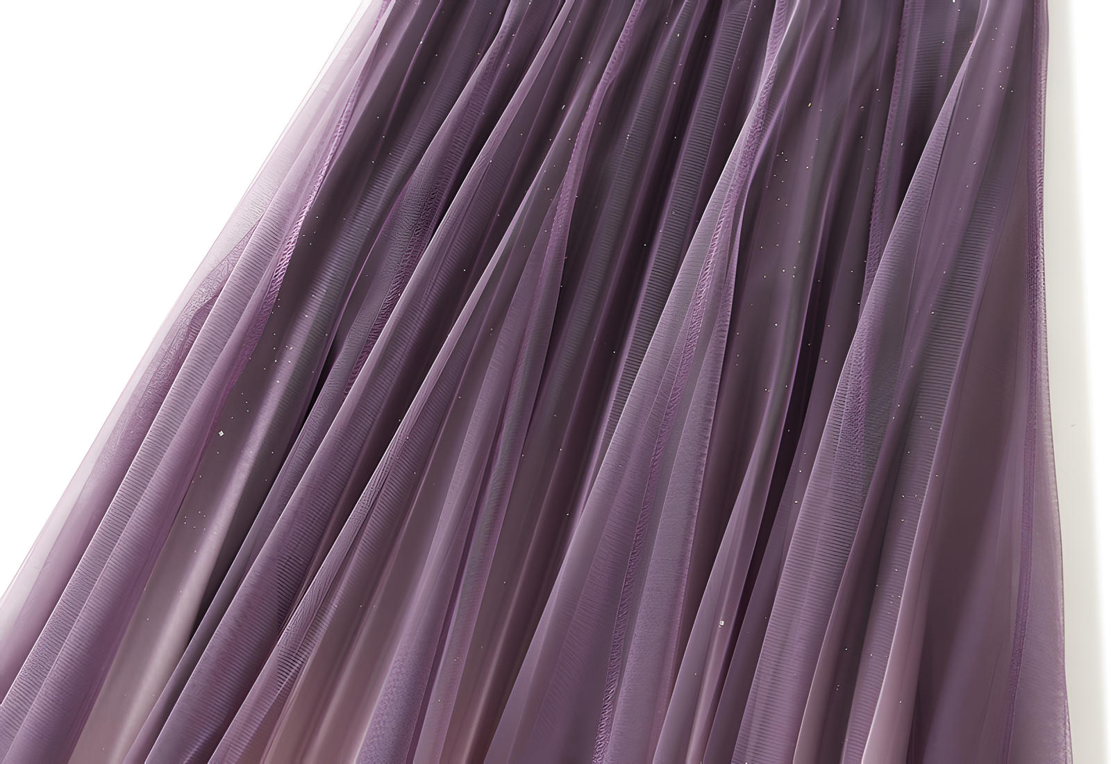 Starry Sky Gradient Pleated Mesh Skirt - D1810_STR_PURPLE