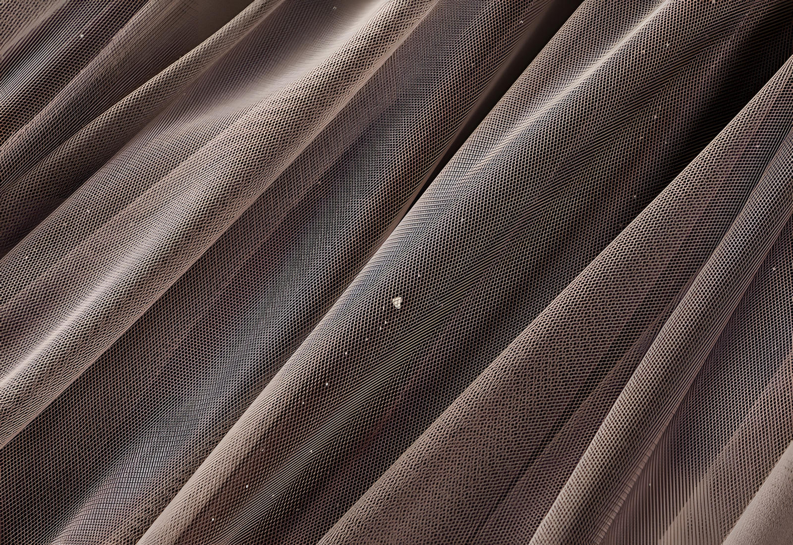 Starry Sky Gradient Pleated Mesh Skirt - D1810_STR_BROWN