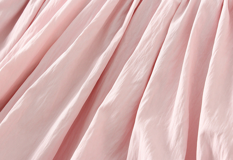 Pink Bubble Hem Mini Skirt