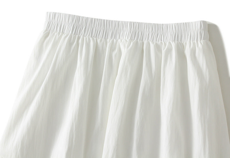 Victorian Lace-Trim Skirt - K538_WHITE