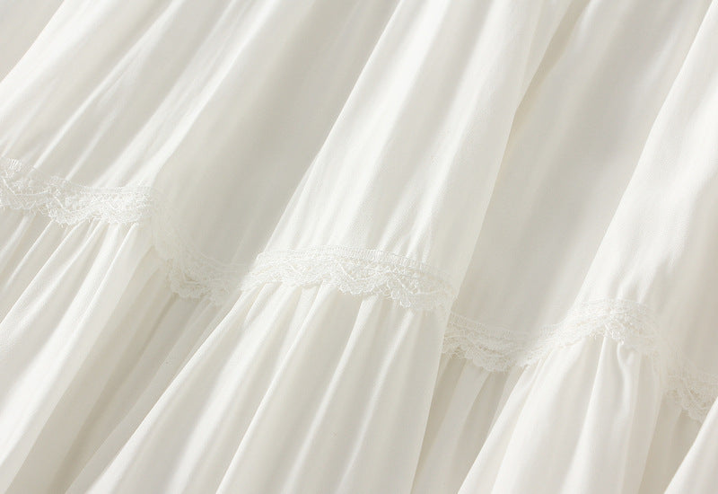 Ivory Dreamcatcher Tiered Skirt - 9078_WHITE