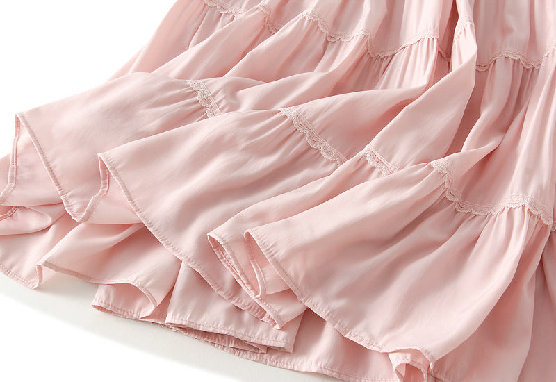 Blush Prairie Tiered Maxi Skirt - 9078_PINK