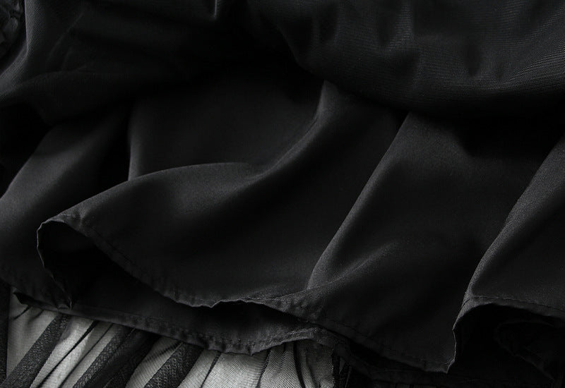 Black Tiered Ruffle Tulle Skirt