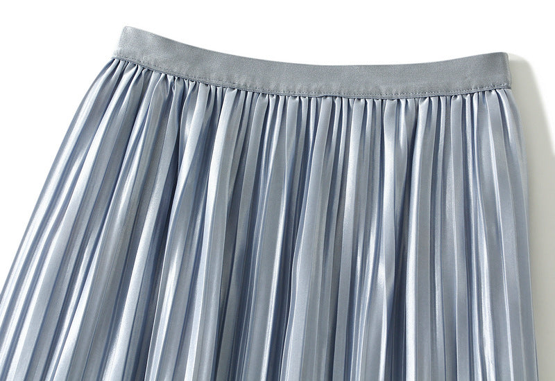 Reversible Misty Bloom Tiered Mesh Skirt - 8331_BLUE