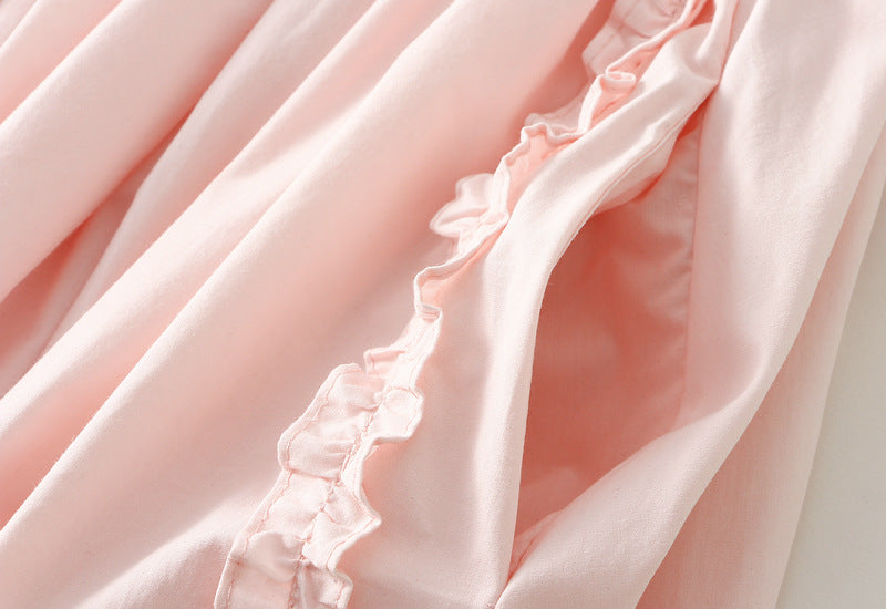 Blush Petal Ruffle Skirt With Pocket - 2506_PINK