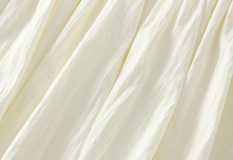 Ivory Bubble Hem Mini Skirt