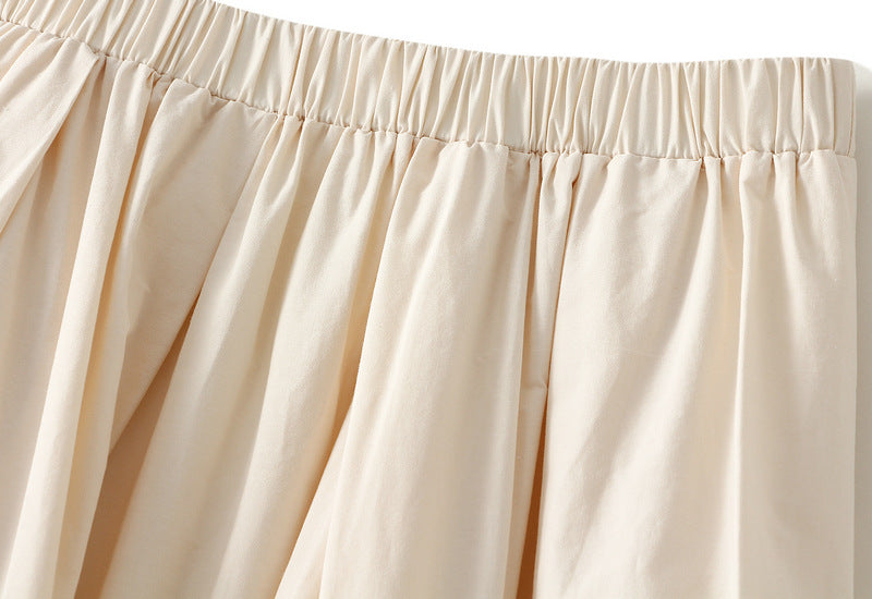 Elegant Ruffle-Tiered A-Line Maxi Skirt - 2507_APRICOT