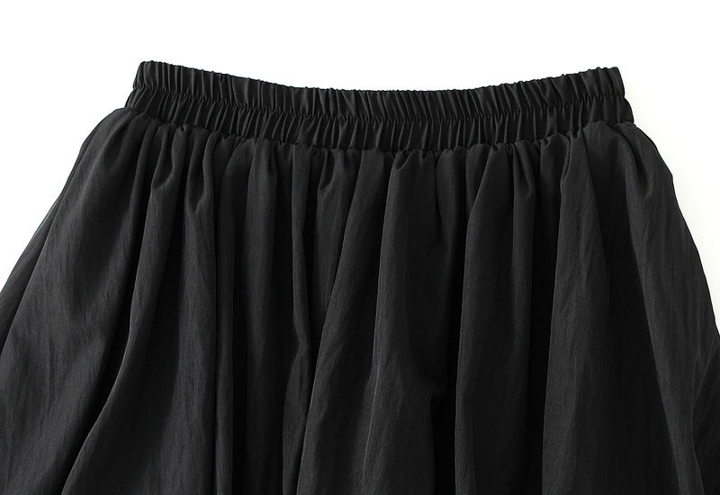 Black Bubble Hem Mini Skirt