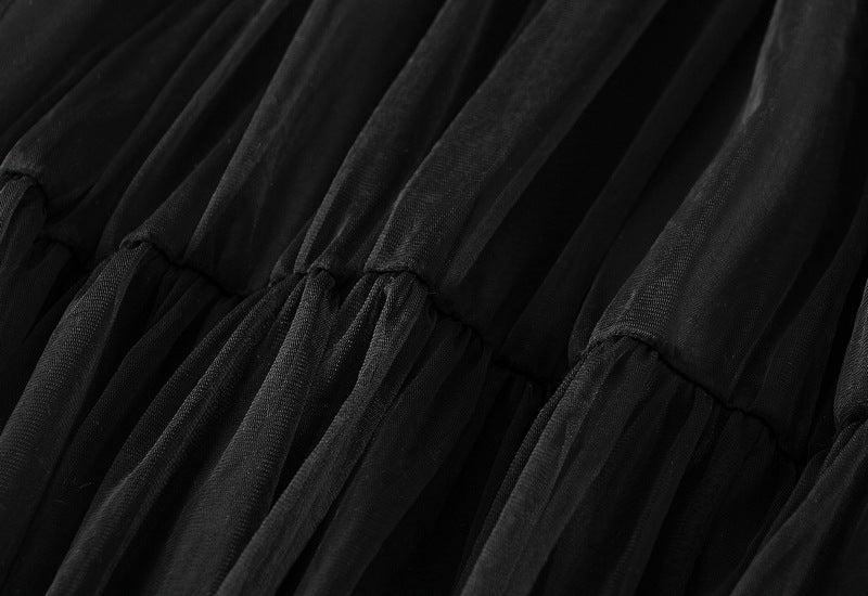 Moonlight Noir Tulle Skirt - 0826_BLACK