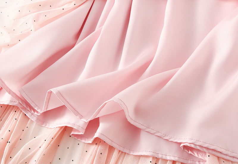 Angel Blush Pink Pleated Maxi Skirt