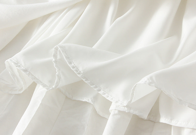 Elegant Ruffle High-Waist Maxi Skirt - 2507_WHITE