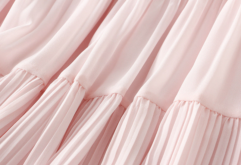 Ethereal Pleat Midi Skirt - 9188_PINK