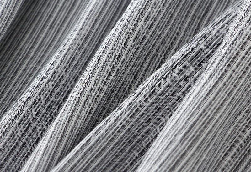 Vintage Striped Midi Skirt with Lace Trim With Pocket