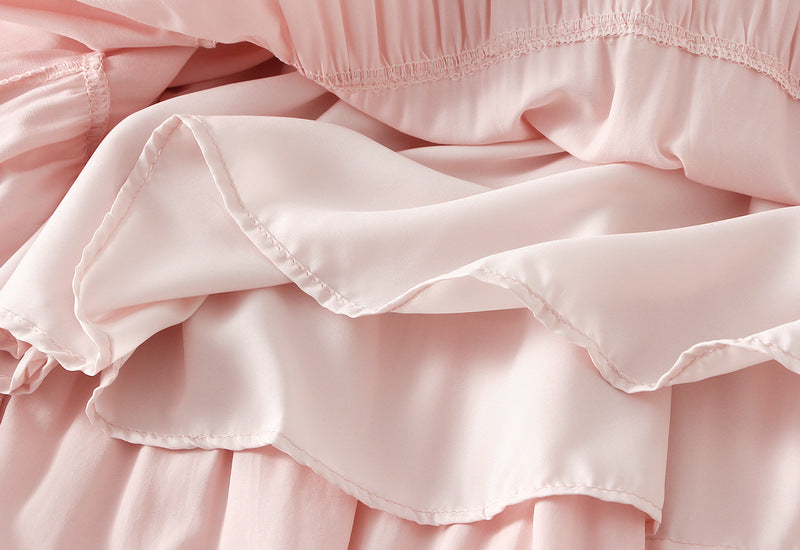 Blush Prairie Tiered Maxi Skirt - 9078_PINK