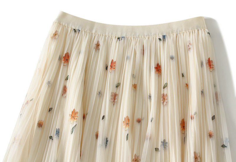 Reversible Blossom Breeze Tiered Skirt - 8935_APRICOT