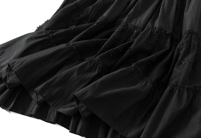 Midnight Bohemian Maxi Skirt - 9095_BLACK