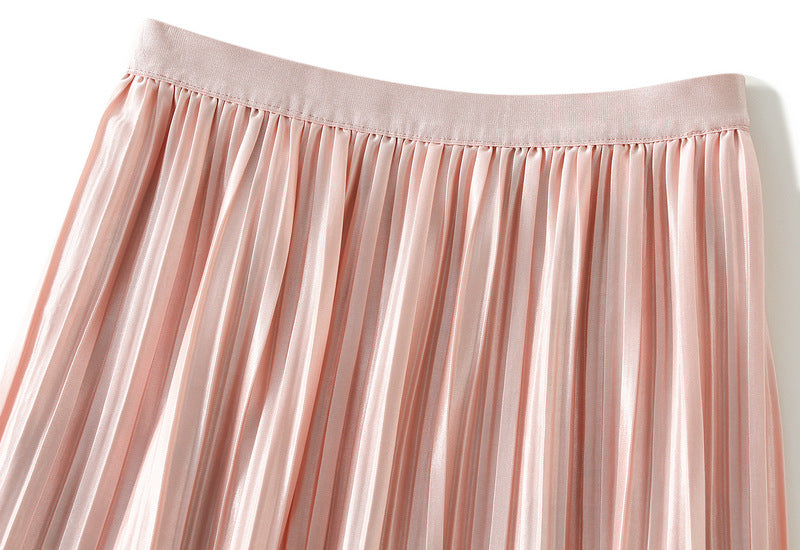 Reversible Rosewood Garden Pleated Skirt - 8331_PINK