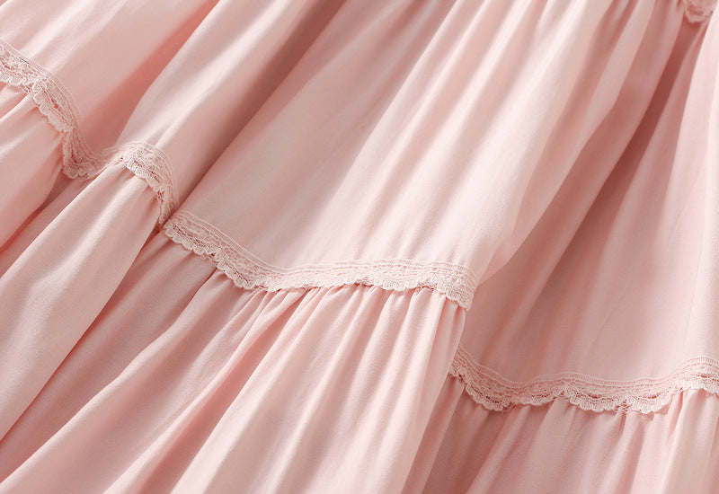 Blush Prairie Tiered Maxi Skirt - 9078_PINK