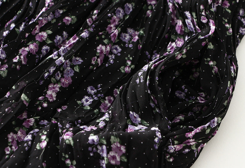 Midnight Lily Pleated Skirt- 9908_PURPLE