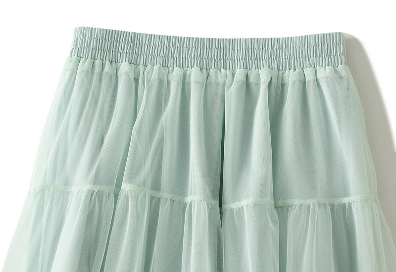 Whisper Mint Tulle Maxi Skirt - 0509_LIGHTGREEN