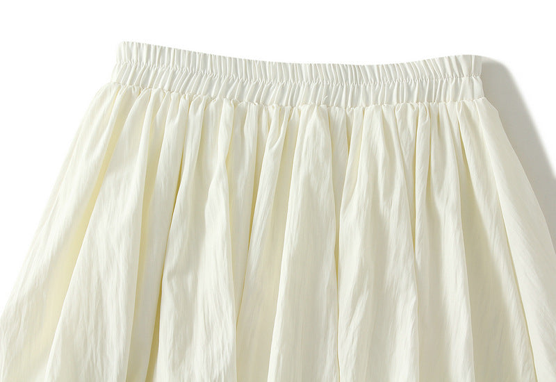 Ivory Bubble Hem Mini Skirt