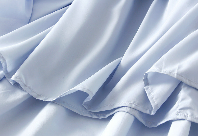 Sky Breeze Ruffle-Tiered Maxi Skirt - 2507_BLUE