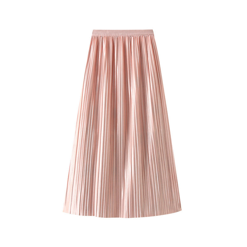 Reversible Rosewood Garden Pleated Skirt - 8331_PINK