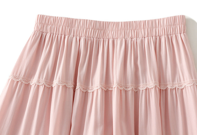 Blush Prairie Tiered Maxi Skirt - 9078_PINK