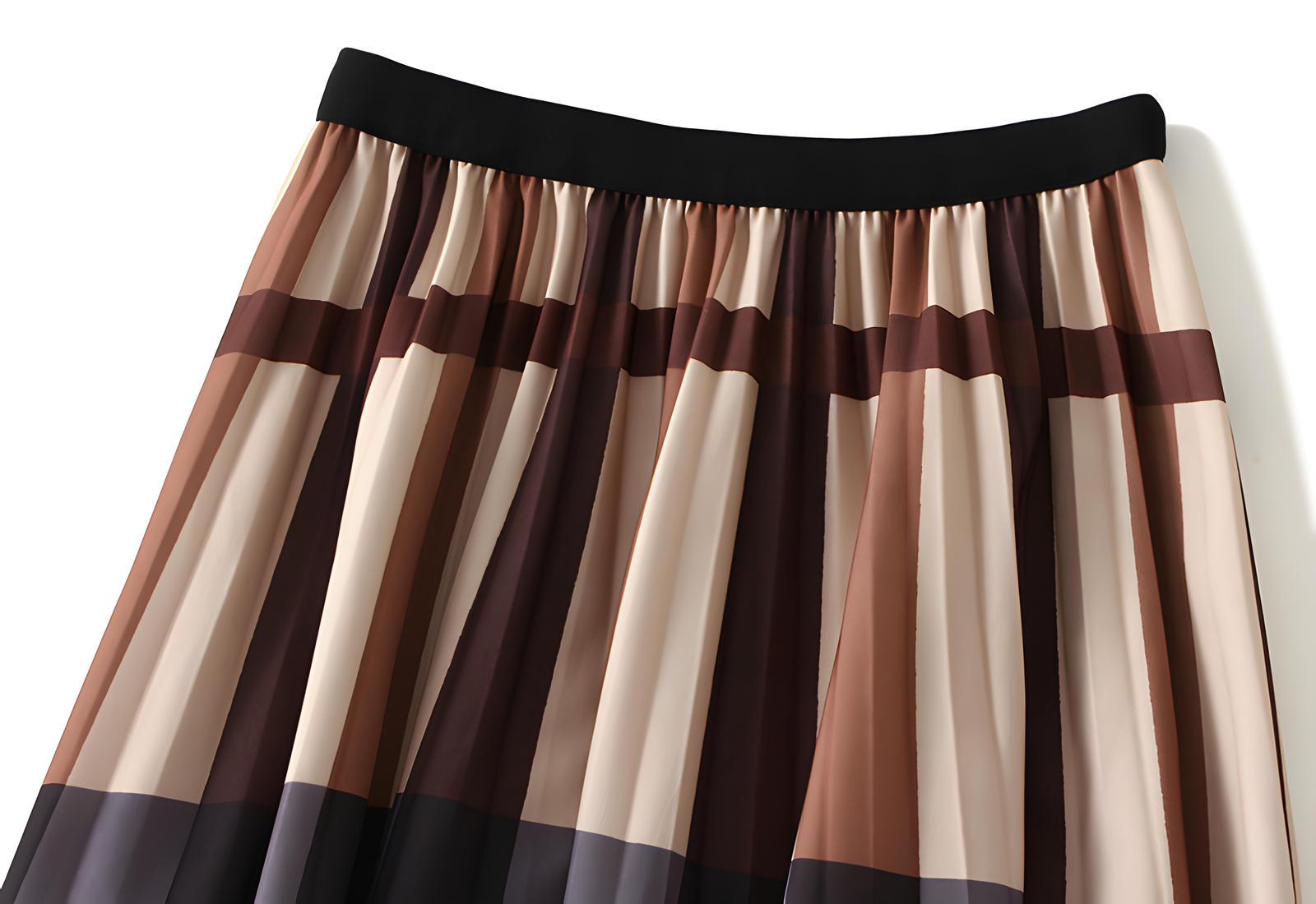 A Line Classic Khaki Plaid Skirt - 2125_PLD_KHA