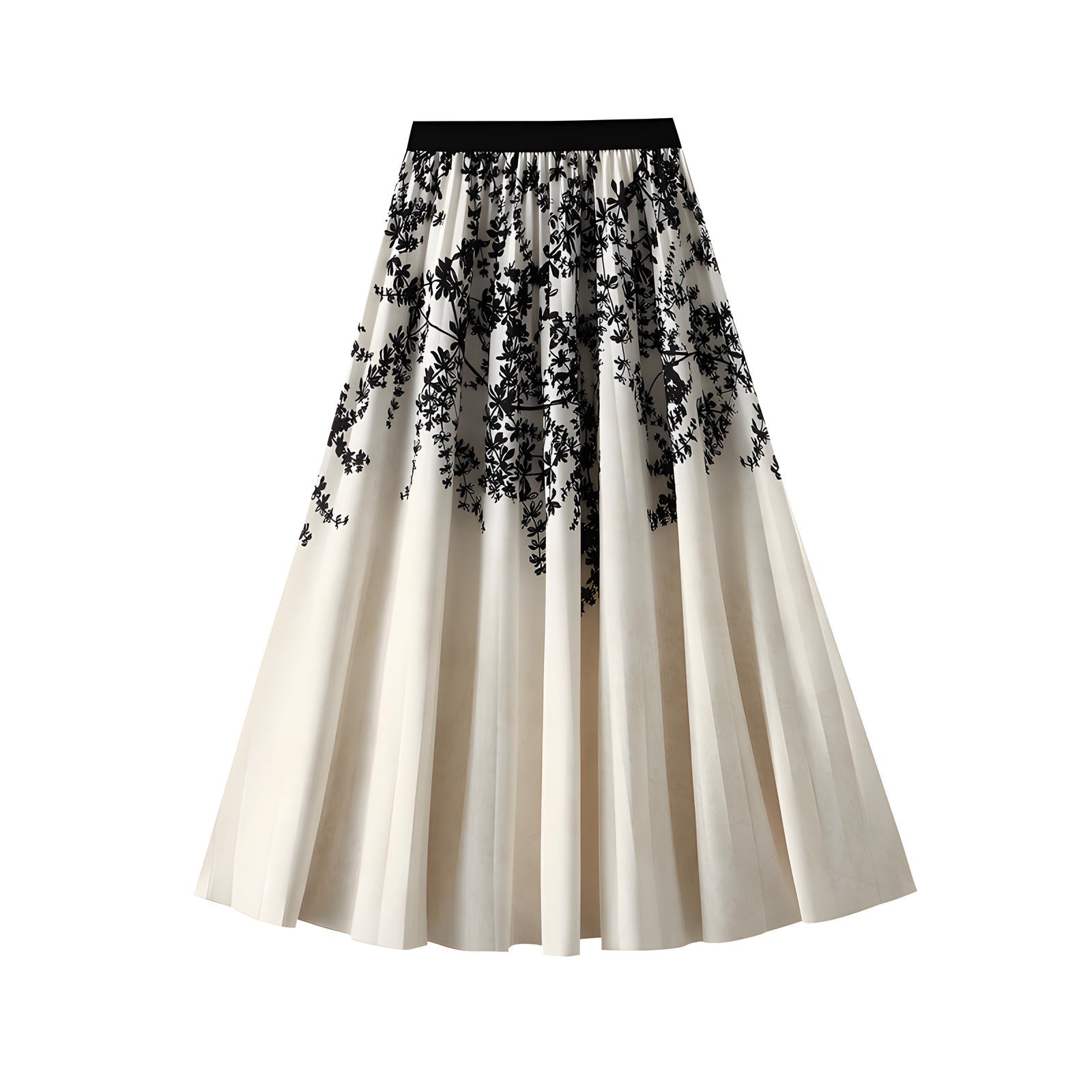 Chiffon Printed A Line Skirt - 2125_FLR_APR