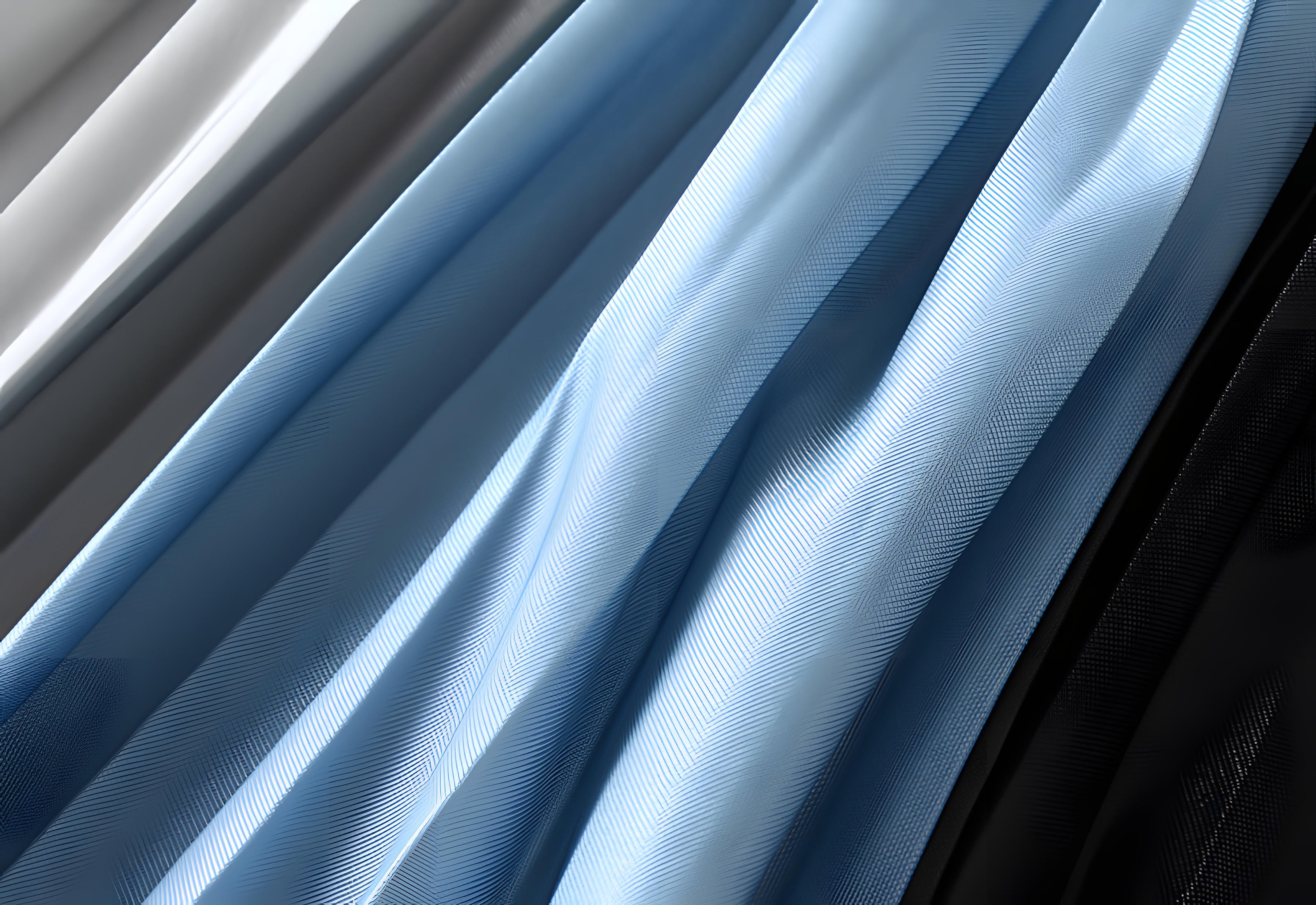 Three Color Pleated Designer Skirt  - 2125_BLACK BLUE AND GREY