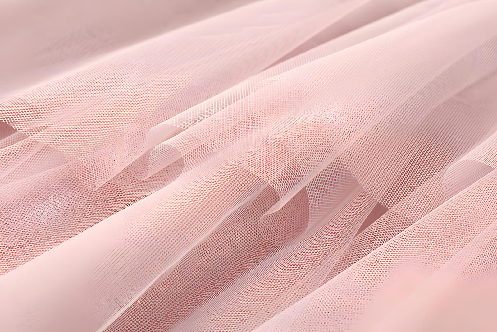 Multitier Irregular Mesh Pink Skirt - 8621_PINK