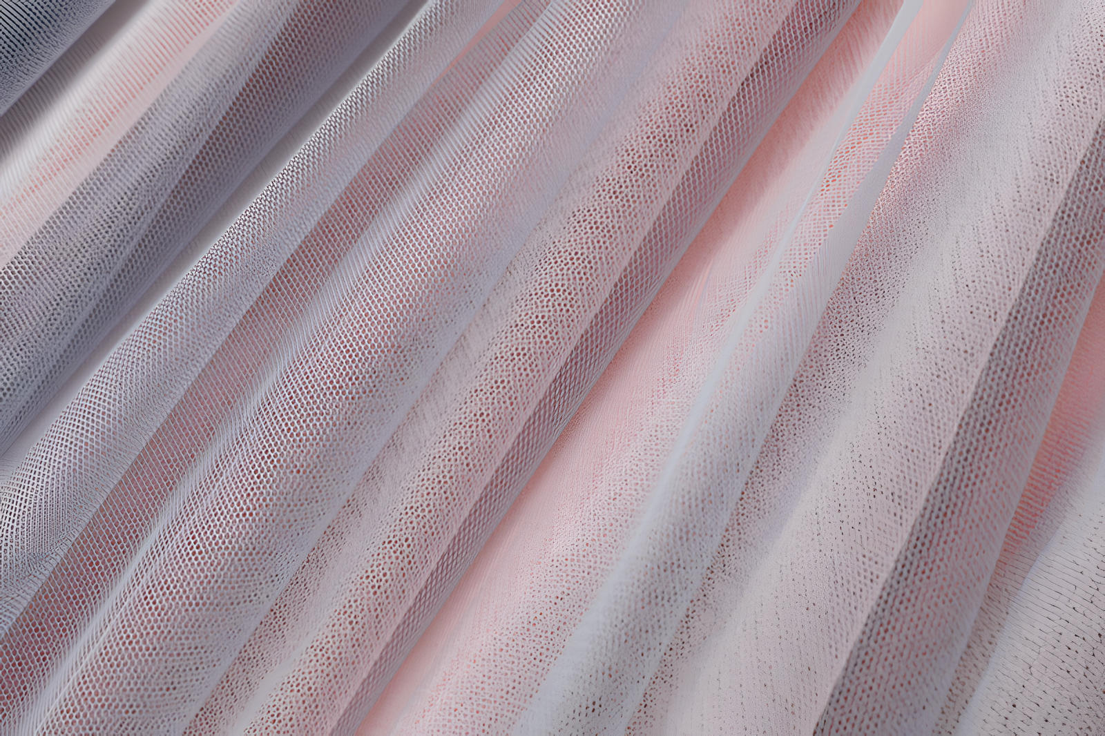 Multitier Irregular Mesh Pink Gradient Skirt  - 8797_PIN