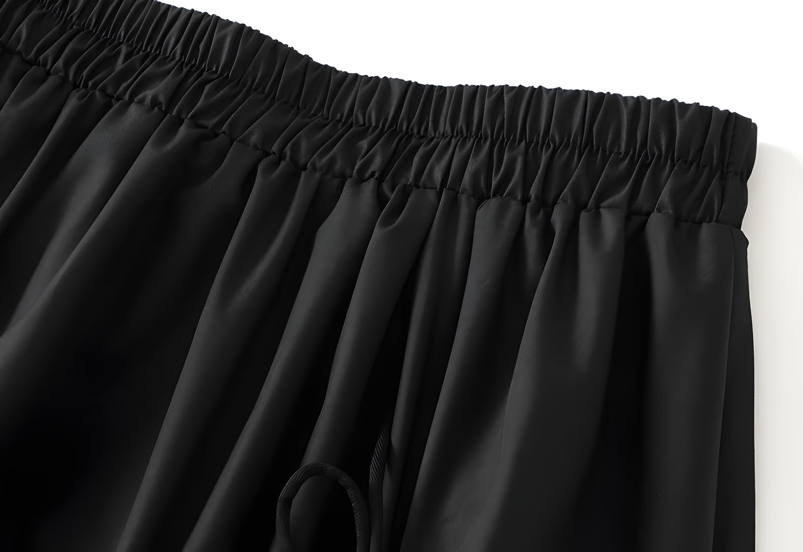 Black Grace Bow Skirt with Elegant Ribbon Detailing - 8931_BLACK