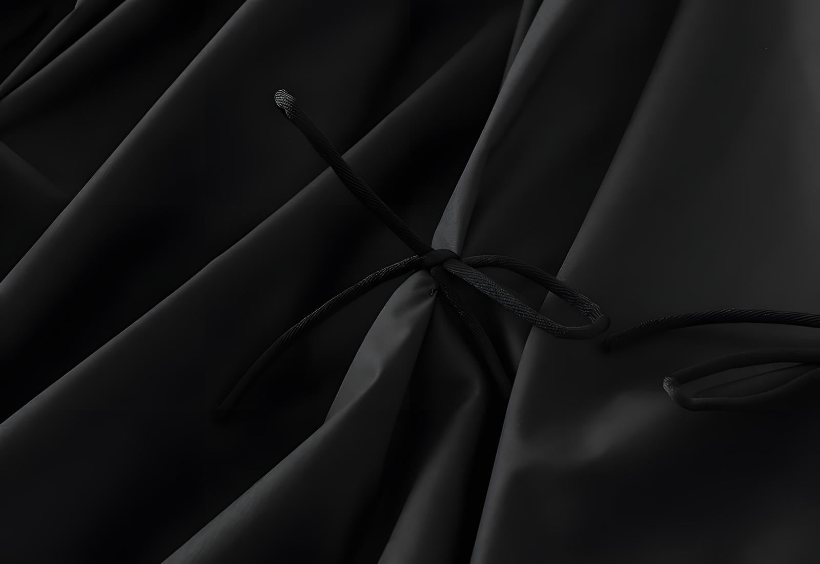 Black Grace Bow Skirt with Elegant Ribbon Detailing - 8931_BLACK