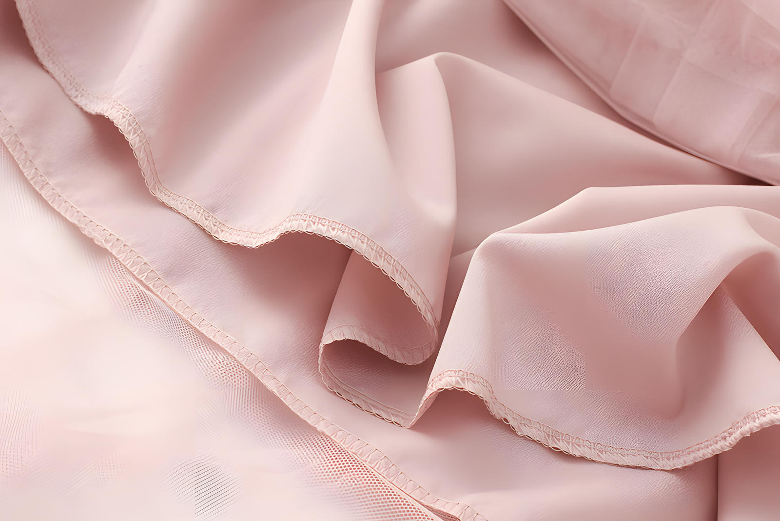 Multitier Irregular Mesh Pink Skirt - 8621_PINK