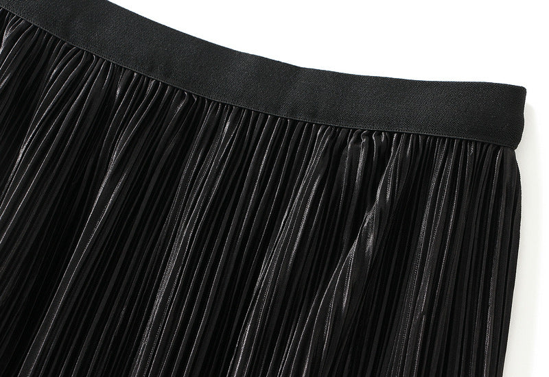 Double Sided Fishtail Gored Mesh Skirt - 1909_BLACK