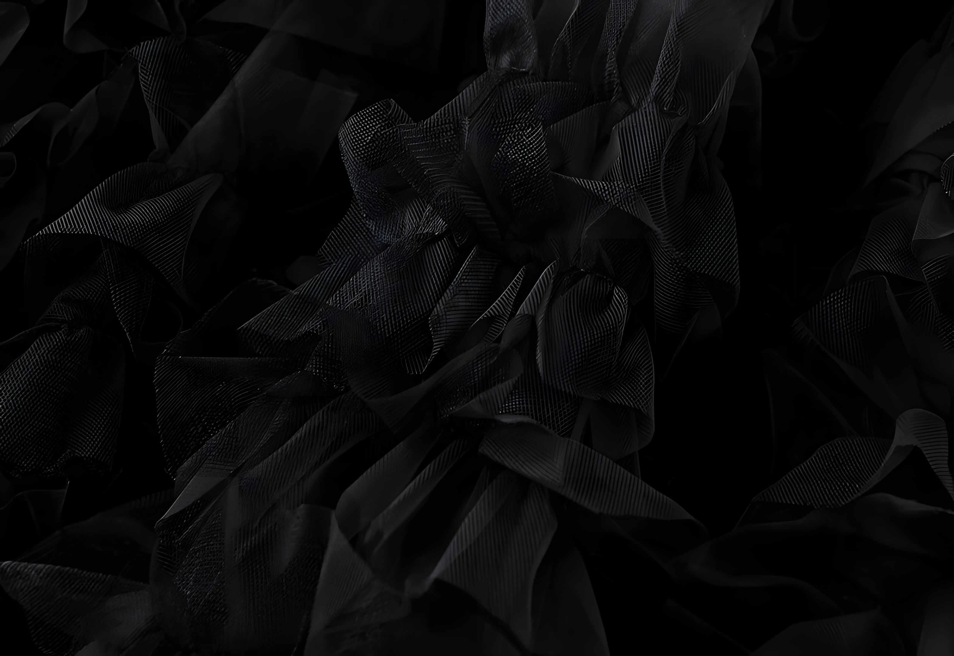 Heavy Mesh Gauze Skirt With Satin Lining - 1380_BLACK