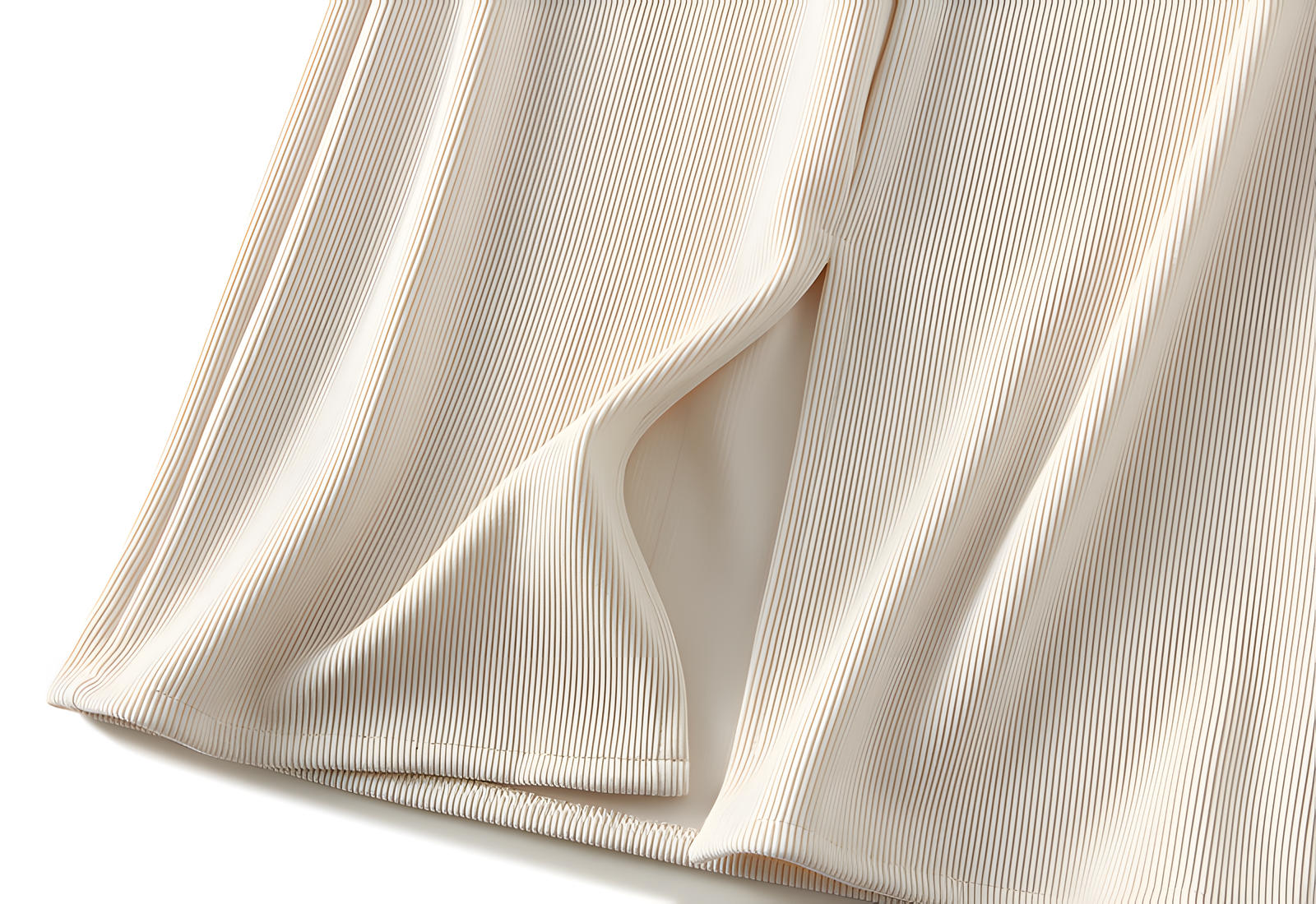 Knitted Body-con Pencil Midi Skirt - 8699_APRICOT