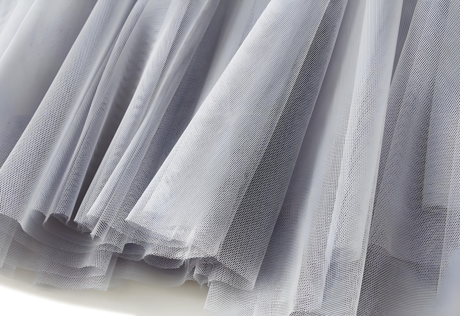 Mesh Multilayer Short Skirt With Satin Lining - A013_GREY