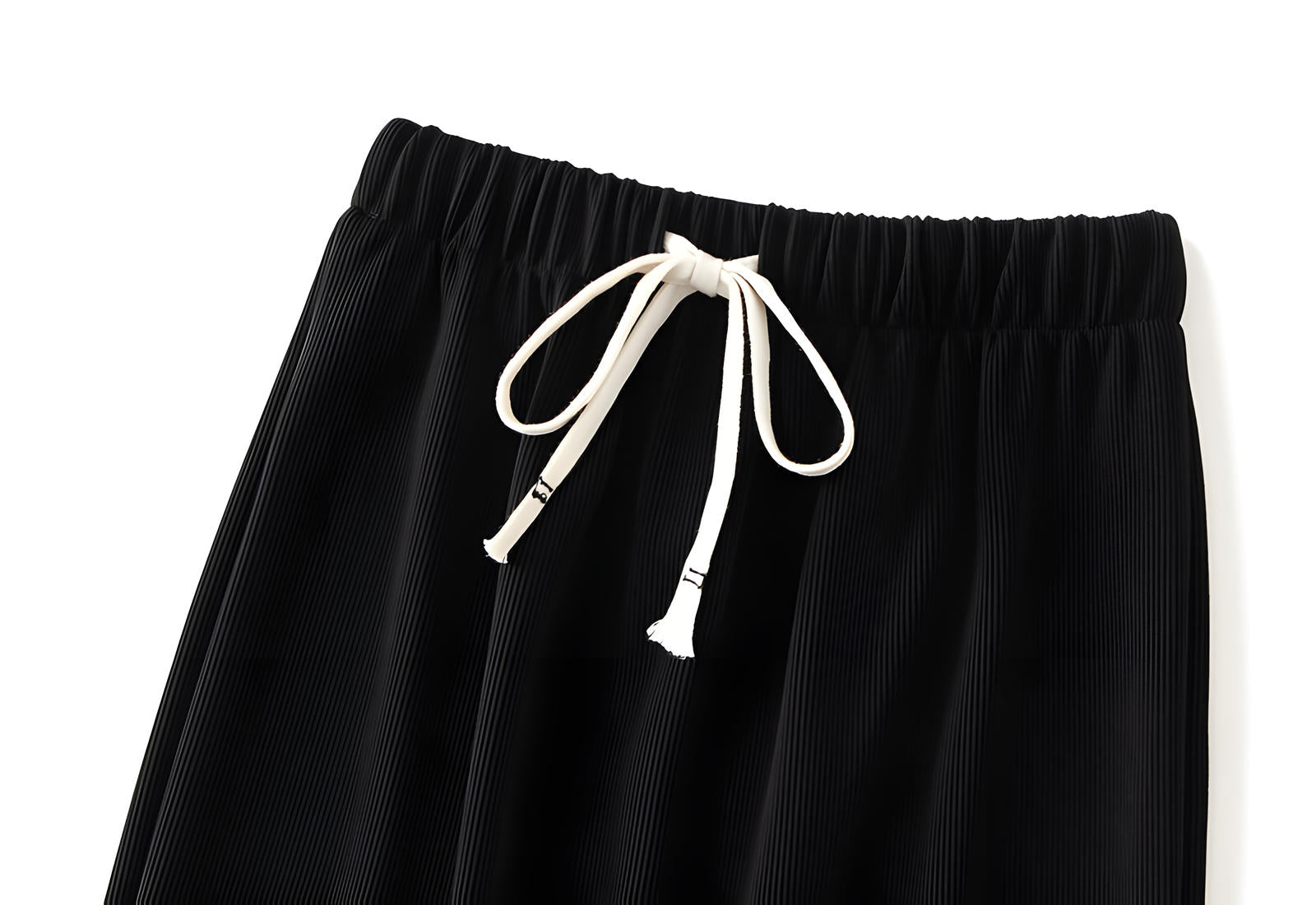 Knitted Body-con Pencil Midi Skirt - 8699_BLACK