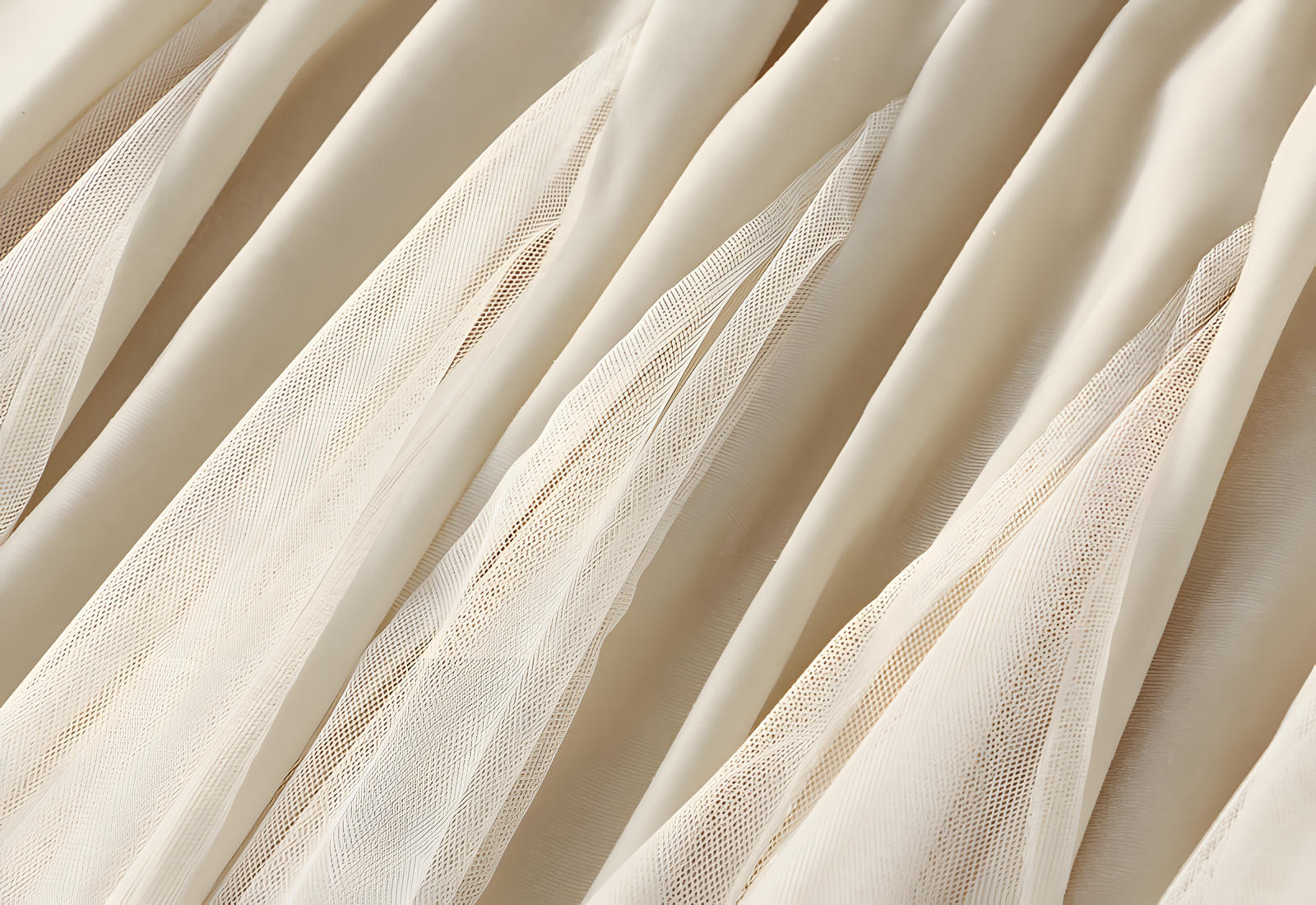 Velvet And Mesh Apricot Gored Skirt - D8810_APR