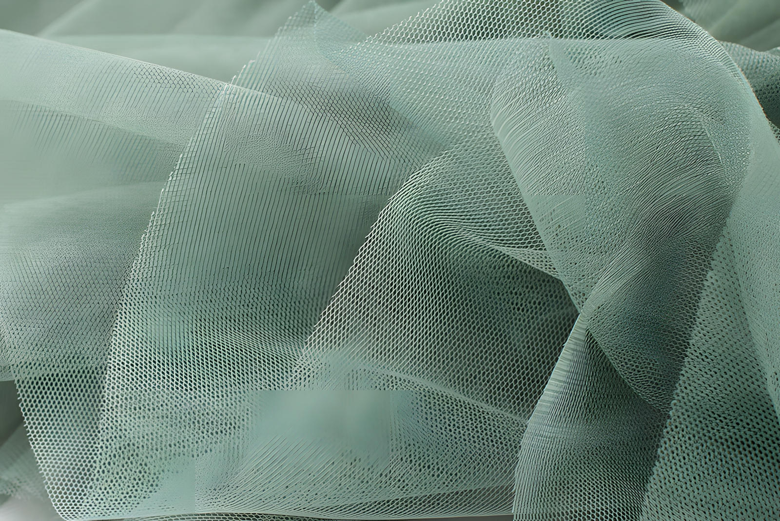 Multitier Irregular Mesh Green Skirt - 8621_GREEN