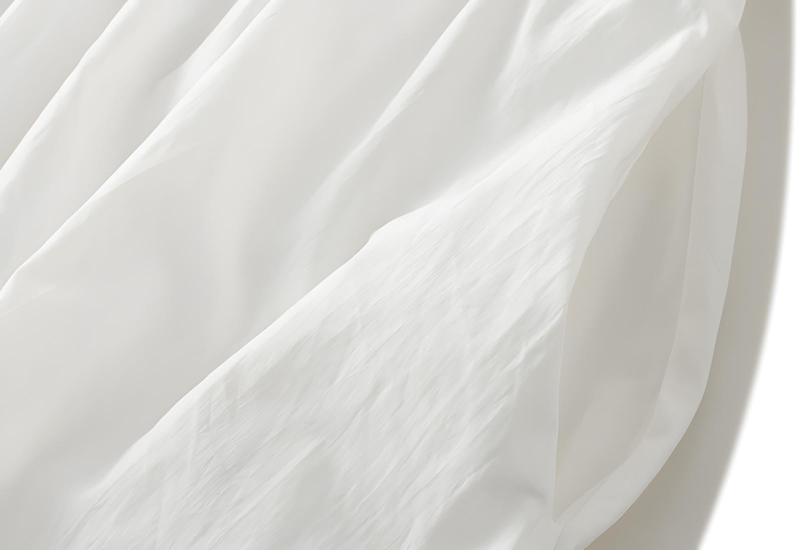 A-line High Waisted Mid Length Lantern Skirt With Both Side Pockets - 0503_WHITE